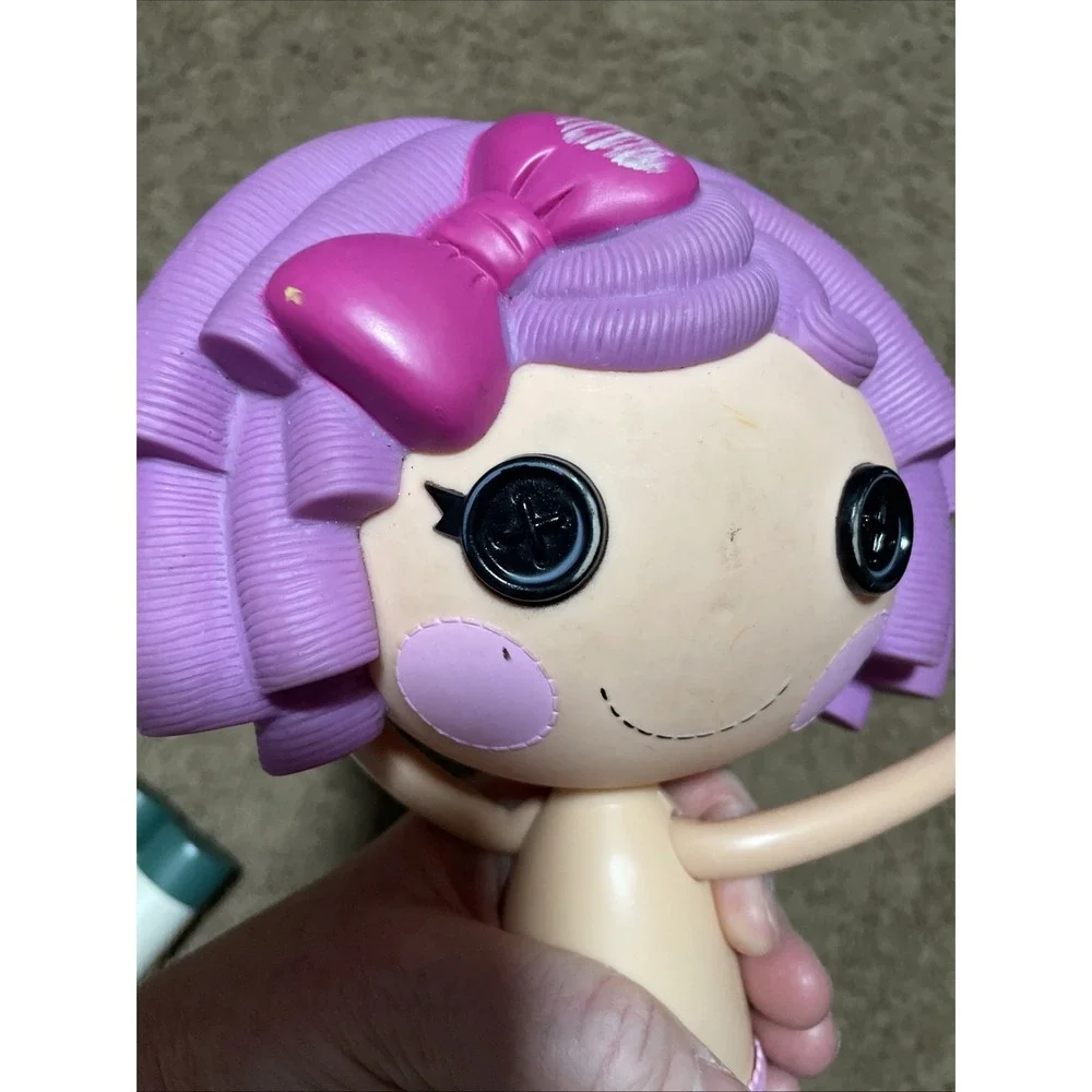 Lalaloopsy Doll Purple Hair Pink Bow Button Eyes 12 inch Large Figure MGA 01-03